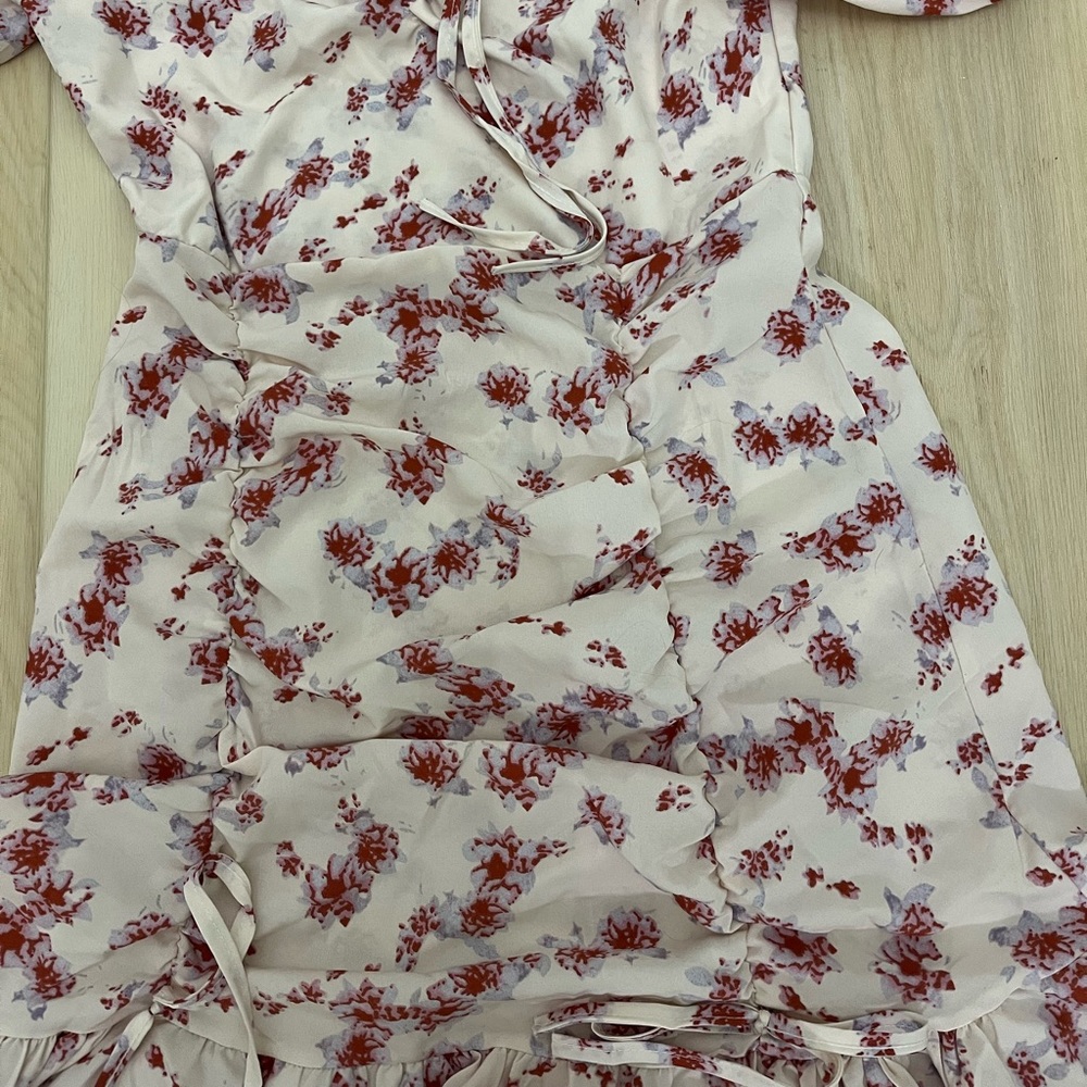 Floral Bustier Rouched Mini Dress - Picture 4 of 4